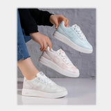 حذاء سنيكرز حريمى فوندي جلد إسكاي مستورد ونعل PVC حقن الوان متعددة جميع المواسم من اس اند كيه-R-622A