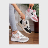 حذاء سنيكرز حريمى فوندي جلد إسكاي مستورد ونعل PVC حقن الوان متعددة جميع المواسم من اس اند كيه - R-653AS