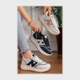 حذاء سنيكرز حريمى فوندي جلد إسكاي مستورد ونعل PVC حقن الوان متعددة جميع المواسم من اس اند كيه - R-657AS