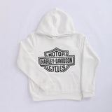 سويت شيرت هودي مطبوع أولادي - بناتي ميلتون أبيض شتوي من إيه إل واي - RD-11