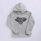 سويت شيرت هودي مطبوع أولادي - بناتي ميلتون رمادي شتوي من إيه إل واي - RD-12