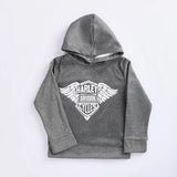 سويت شيرت هودي مطبوع أولادي - بناتي ميلتون رمادي شتوي من إيه إل واي - RD-13