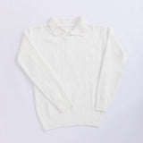 بلوفر لياقة رجالي عجينة صوف أبيض شتوي من إيه إل واي - RD-4