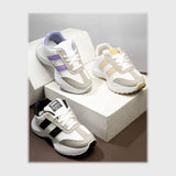 حذاء سنيكرز حريمى فوندي جلد إسكاي مستورد ونعل PVC حقن الوان متعدده جميع المواسم من كيو ار - RT-201