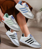 حذاء سنيكرز حريمى فوندي جلد إسكاي مستورد ونعل PVC حقن الوان متعددة جميع المواسم من الشماع - RT-214