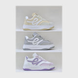 حذاء سنيكرز حريمى فوندي جلد إسكاي مستورد ونعل PVC حقن الوان متعددة جميع المواسم من الشماع 2024-RT-520