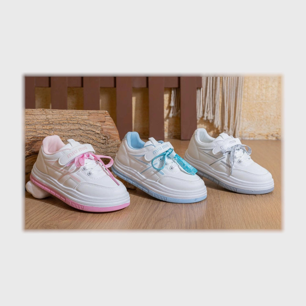 حذاء سنيكرز اطفالى فوندي جلد اسكاى مستورد ونعل PVC حقن ألوان متعددة جميع المواسم من سفن ايليفن - S-220