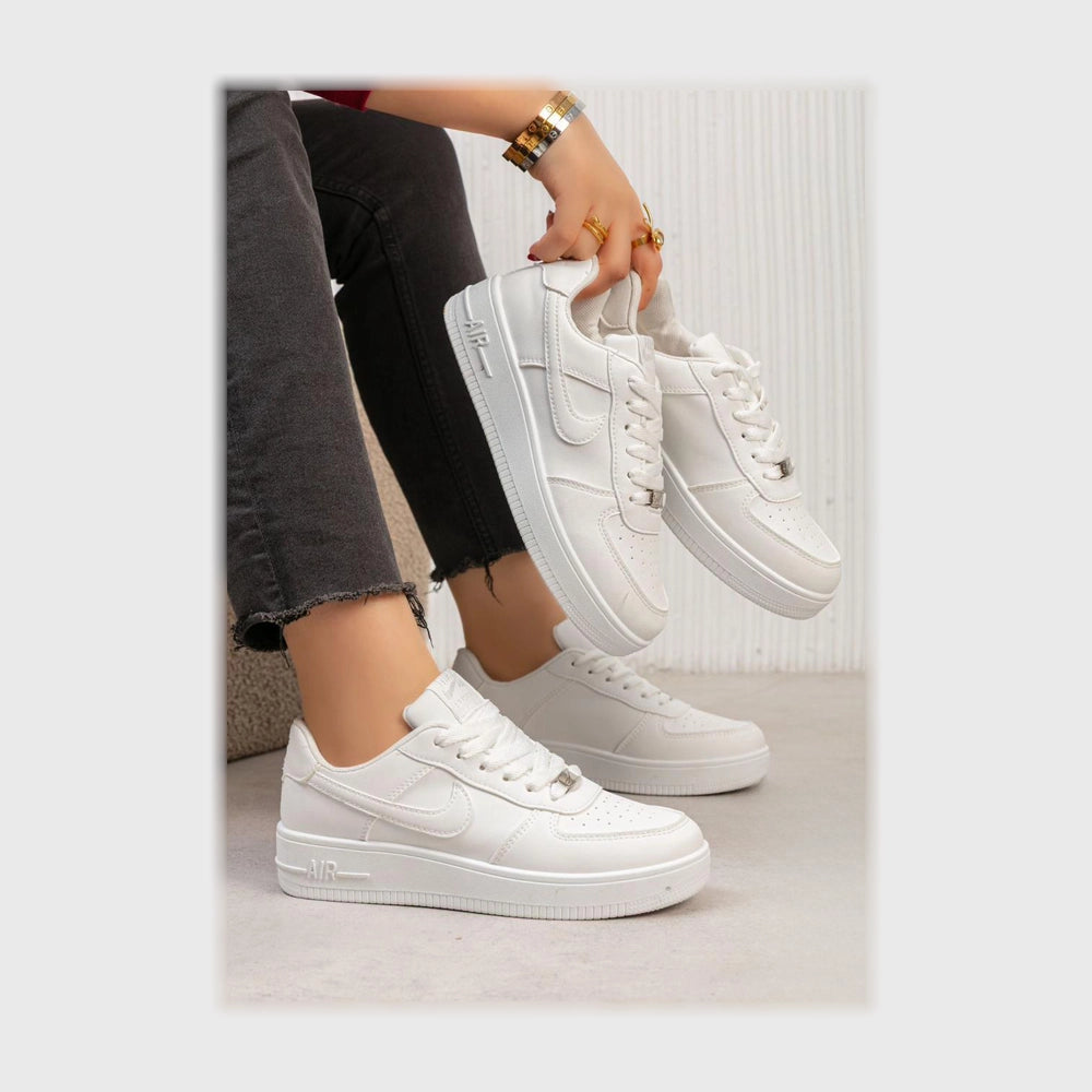 حذاء سنيكرز حريمى فوندي جلد إسكاي مستورد ونعل PVC حقن الوان متعددة جميع المواسم من بريشكا - S-6