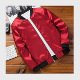 جاكيت بيلسيه ووتر بروف مبطن فرو رجالي سوفت احمر شتوي من كيه اتش ال - SAD-RD