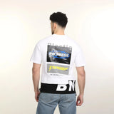 تيشيرت دائري رجالي ابيض من شورت كت