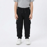 بنطلون سويت بانس اولادي ميلتون قطن اسود شتوي من شاتورنا - SH-26-BL-18