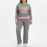 ترينج مطبوع حريمي ميلتون مبطن رمادي شتوي من شاتورنا - SH-2-M