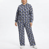 ترينج كارو حريمي ميلتون مبطن ازرق شتوي من شاتورنا - SH-3-M