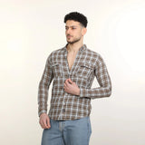 قميص رجالي بني من شورت كت