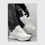 حذاء سنيكرز رجالى فوندي جلد إسكاي مستورد ونعل PVC حقن الوان متعددة جميع المواسم من ستوك - SK-862-2