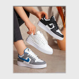 حذاء سنيكرز حريمى فوندي جلد إسكاي مستورد ونعل PVC حقن الوان متعددة جميع المواسم من ان ستايل - SR115