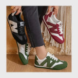 حذاء سنيكرز حريمى فوندي جلد إسكاي مستورد ونعل PVC حقن الوان متعددة جميع المواسم من كيو ار - SS24