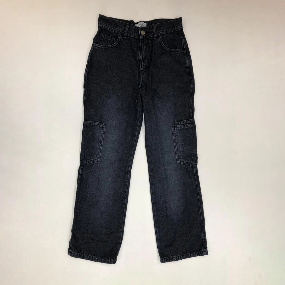 بنطلون ستريت بناتي جينز رباعية قطن 100% اسود جميع المواسم من إيجي وير جينز - STY03-438-black