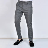 بنطلون كلاسيك سليم فيت رجالى كلاسيك ليكرا جراي صيفى من إم كيه إم فاشون - Soft-grey