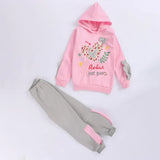 ترنج مطبوع قطعتين بناتي ميلتون مستورد الوان متعددة شتوي من ايه ال واي - T-12