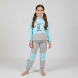 ترنج مطبوع قطعتين بناتي ميلتون مستورد الوان متعددة شتوي من ايه ال واي - T-15