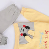 ترنج مطبوع قطعتين بناتي ميلتون مستورد الوان متعددة شتوي من ايه ال واي - T-18