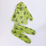 ترنج مطبوع قطعتين اطفالي فرو الوان متعددة شتوي من ايه ال واي - T-25