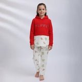 ترنج مطبوع مضلع قطعتين بناتي قطيفه الوان متعددة شتوي من ايه ال واي - T-39