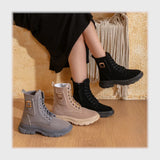 حذاء هاف بوت حريمى فوندي شمواه مستورد ونعل PVC حقن الوان متعددة شتوى من الطائر - T-504