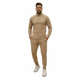 طقم تريننج رجالي مارسيليا مبطن بيج فاتح شتوي من كيه إتش إل - TR-ADIDAS-Light-Beige