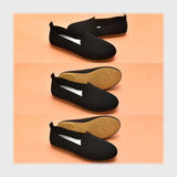 حذاء سنيكرز حريمى فوندي جلد إسكاي مستورد ونعل PVC حقن اسود جميع المواسم من بري باندا - Tt226