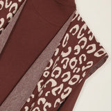 فستان توينز مطبوع تايجر حريمى تريكو بني شتوي من اتش - Twinz-2-BR