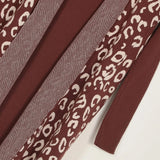 فستان توينز مطبوع تايجر حريمى تريكو بني شتوي من اتش - Twinz-2-BR