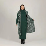 فستان توينز مطبوع تايجر حريمى تريكو اخضر شتوي من اتش - Twinz-2-GR