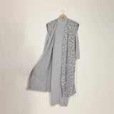 فستان توينز مطبوع تايجر حريمى تريكو رمادي شتوي من اتش - Twinz-2-GY