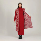 فستان توينز مطبوع تايجر حريمى تريكو نبيتي شتوي من اتش - Twinz-2-MR