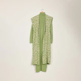 فستان توينز مطبوع تايجر حريمى تريكو منت جرين شتوي من اتش - Twinz-2-MT