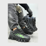 حذاء سنيكرز رجالى فوندي جلد إسكاي مستورد ونعل PVC حقن الوان متعددة جميع المواسم من ستوك - W-06-1