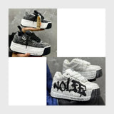 حذاء سنيكرز رجالى فوندي جلد إسكاي مستورد ونعل PVC حقن الوان متعددة جميع المواسم من روما - WL-11