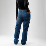 بنطلون ستريت حريمي جينز رباعيه قطن 100 % كحلي وسط جميع المواسم من ايجي وير جينز - WLG03-514-medium-blue