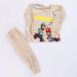 دفايه مطبوع قطعتين اولادي قطيفه الوان متعددة شتوي من دابليو اس اتش - WSH-101