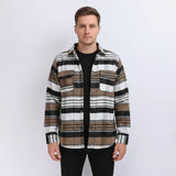 قميص كاروهات رجالي جوخ الوان متعددة شتوي من دابليو اس اتش - WSH-115