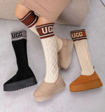 حذاء هاف بوت حريمى فوندي جلد إسكاي مستورد ونعل PVC حقن الوان متعددة شتوي من جوجو - WUGG8