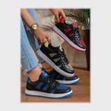 حذاء سنيكرز حريمى فوندي جلد إسكاي مستورد ونعل PVC حقن الوان متعددة جميع المواسم من الشماع - X-109