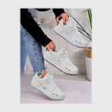 حذاء سنيكرز الوان متعددة فوندي جلد إسكاي مستورد ونعل PVC حقن حريمى جميع المواسم من الشماع - X-83