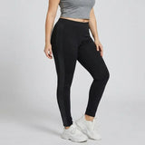 بنطلون ساده رياضي حريمى ستريتش لاميه اسود شتوي من يوجا - Yoga-11