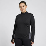 سويتشيرت نص سوسته مطبوع رياضي حريمى ستريتش لاميه اسود شتوي من يوجا - Yoga-4