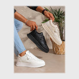 حذاء  سنيكرز رجالى فوندي جلد إسكاي مستورد ونعل PVC حقن الوان متعددة جميع المواسم من إس آند كيه يويو ميكس - Z-1166N