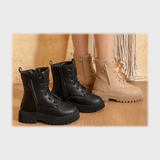 حذاء هاف بوت حريمى فوندي جلد إسكاي مستورد ونعل PVC حقن الوان متعددة جميع المواسم من كيو ار شوز - Z-25