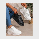 حذاء سنيكرز رجالى فوندي جلد إسكاي مستورد ونعل PVC حقن الوان متعددة جميع المواسم من اس اند كيه يويو ميكس - Z-487N